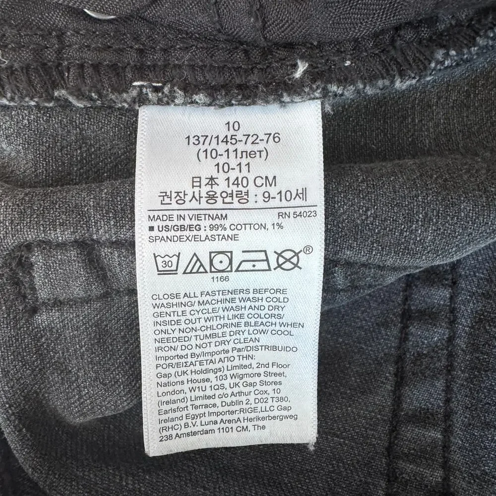 Gap Teen Sky High Denim Shorts in Black Wash size 10